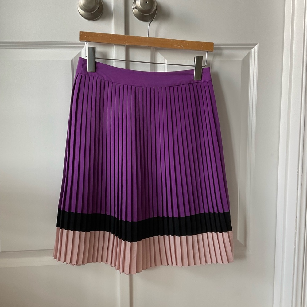 The Limited color block midi pleated skirt XS